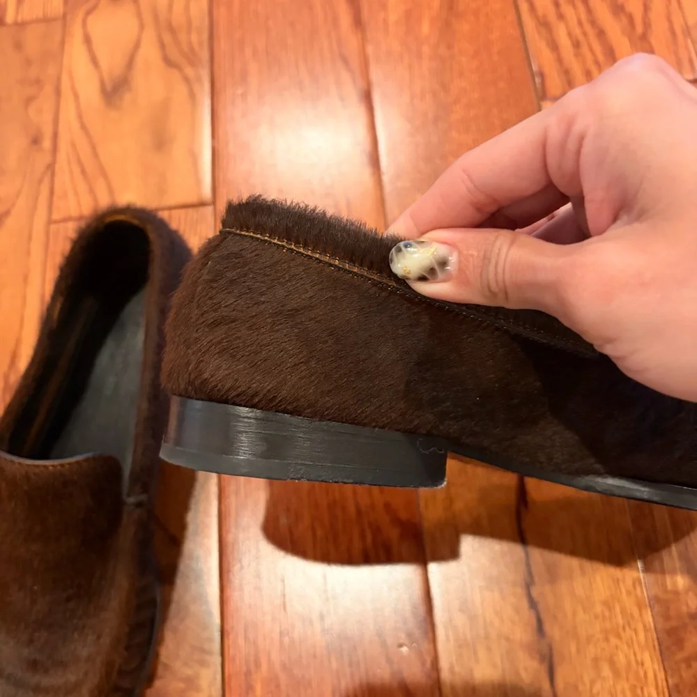 Dries Van Noten Dark Brown Haircalf Loafers - Picture 5 of 10